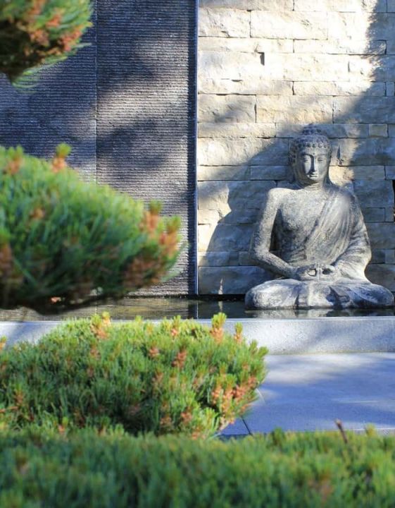 Buddha Meditation Wasserwand Bonsai
