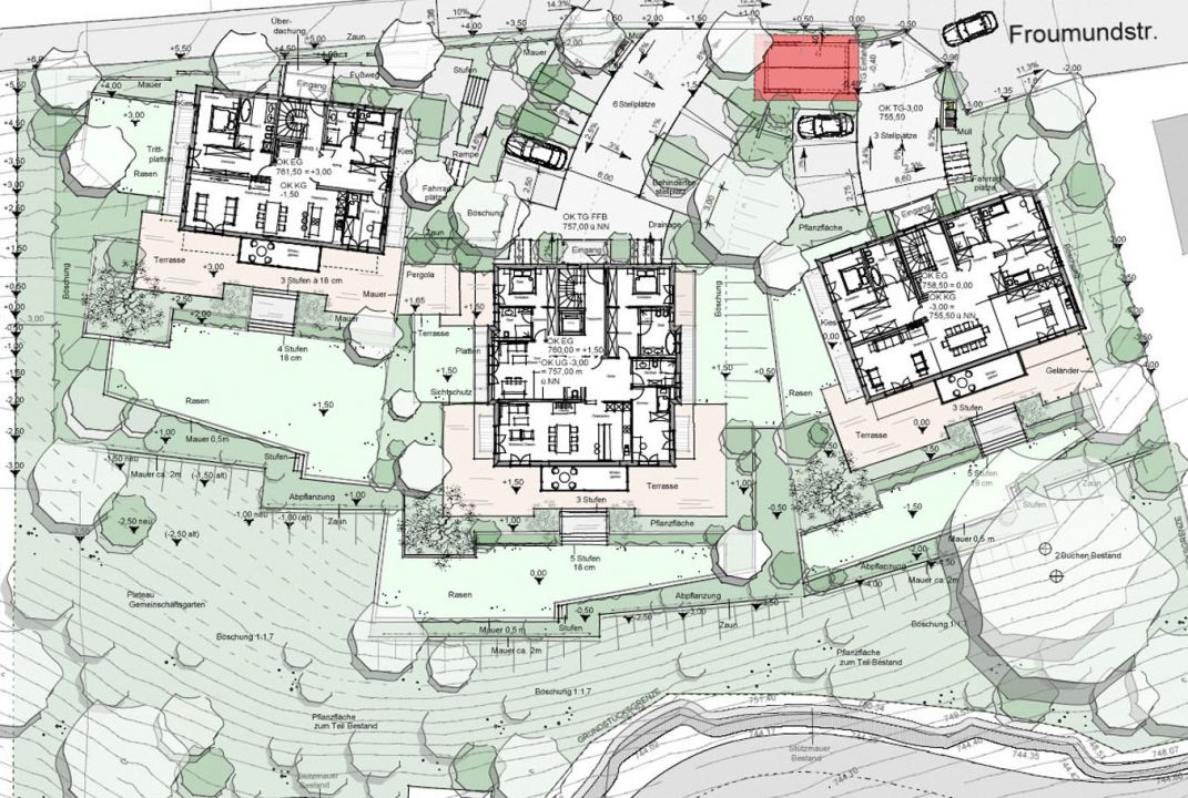 Hanggrundstück Plan
